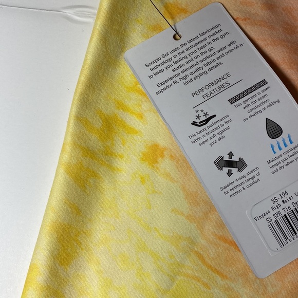 Scorpio Sol Vinyasa High Waist Leggings in Tie-Dye Workout Pants Sz L NWT - Picture 5 of 6